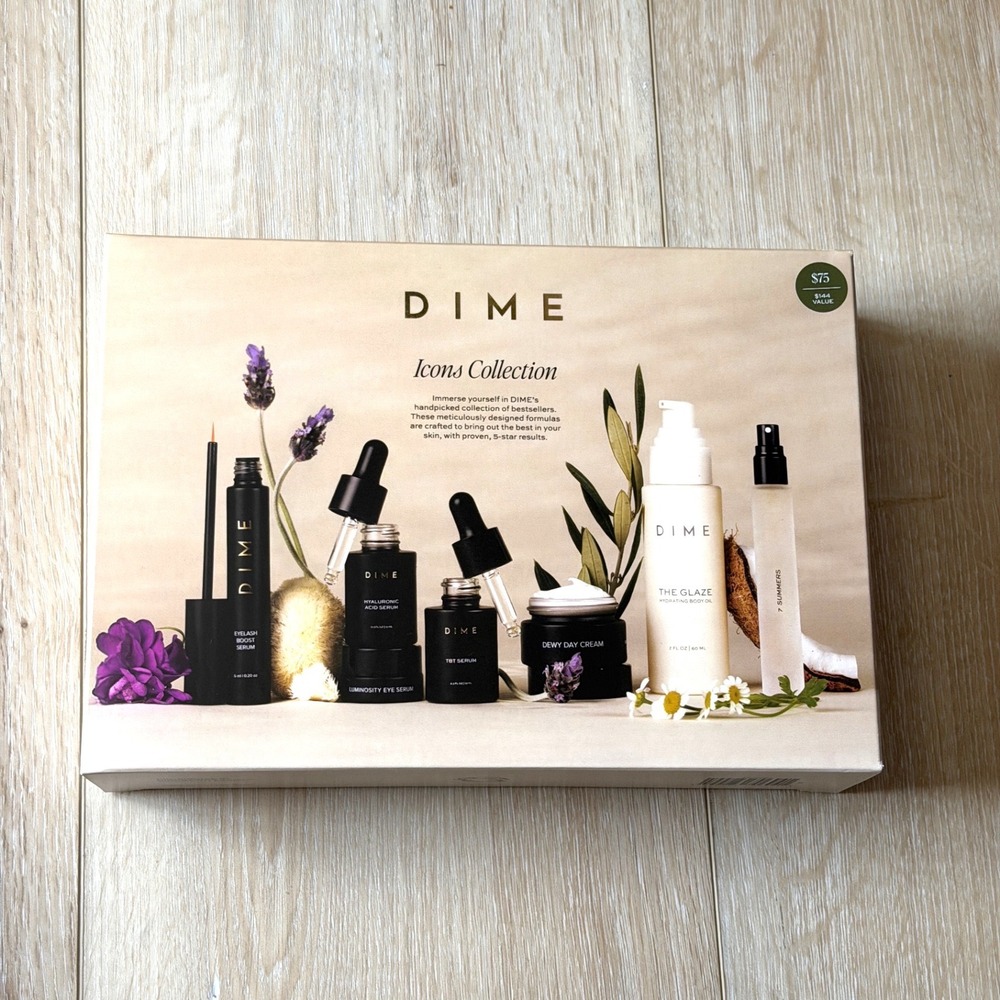 DIME Beauty Icons Collection 7-Piece Skincare & Fragrance Set New In Box